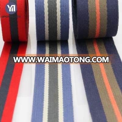 20mm Multi color heavy duty heat transfer printed pvc coated polyester elastic cotton webbing