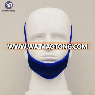 2019 Hot sale colorful anti-snoring adjustable custom logo triangle style neoprene chin strap jaw support