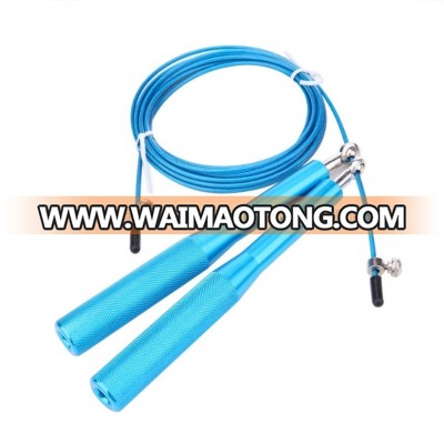 Professional manufacturer colorful custom logo gym fitness skipping cable steel wire speed jump rope