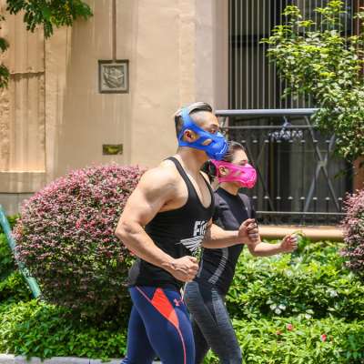 China OEM training lung capacity resistance material resistance exercise running gym breathing mask for trainings
